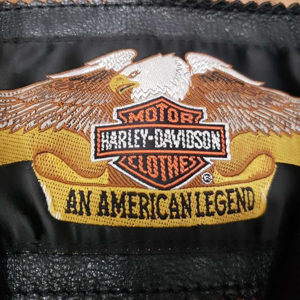 Harley-Davidson Black Leather Biker Jacket - Picture 3 of 15